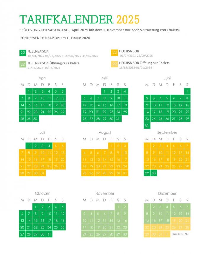 CALENDRIER DES TARIFS 2025_de CALENDRIER DES TARIFS 2025_de